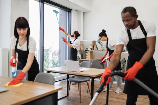 Professional cleaning services in modern Bangkok facility